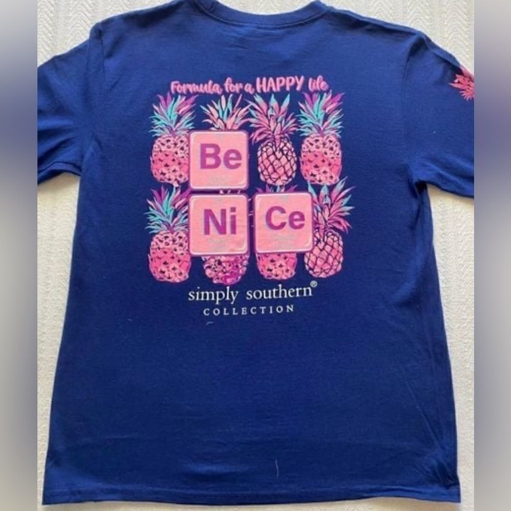 SIMPLY SOUTHERN Big Girls Medium Be Nice Long Sleeve T-Shirt